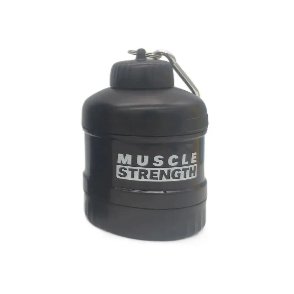 1/2/3-layer Plastic Protein Powder Box Portable Layered Storage Funnel Fitness Supplement Bottle with Mountaineering Buckle