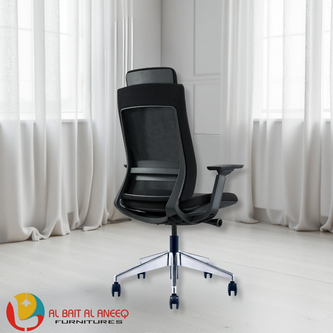 High Back Mesh Chair with Tilt Function & Padded Headrest