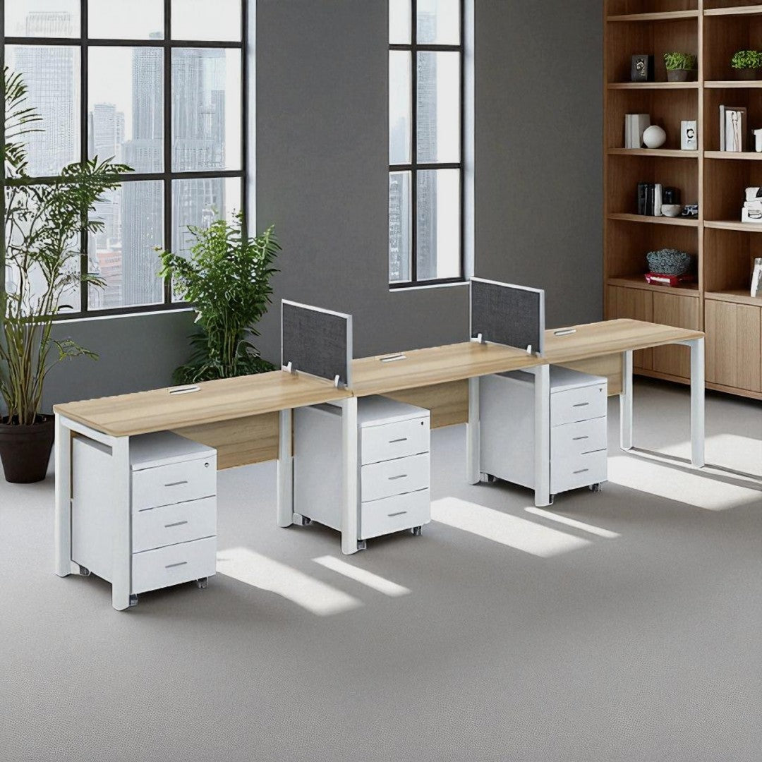 3 way Linear work Station with Mobile Pedestal – Al Bait Al Aneeq ...