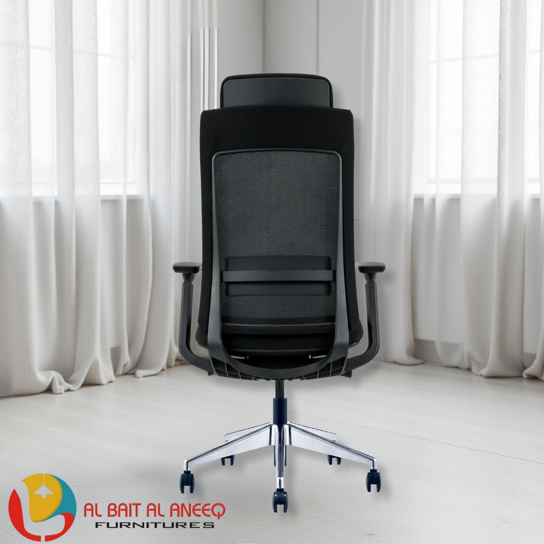 High Back Mesh Chair with Tilt Function & Padded Headrest