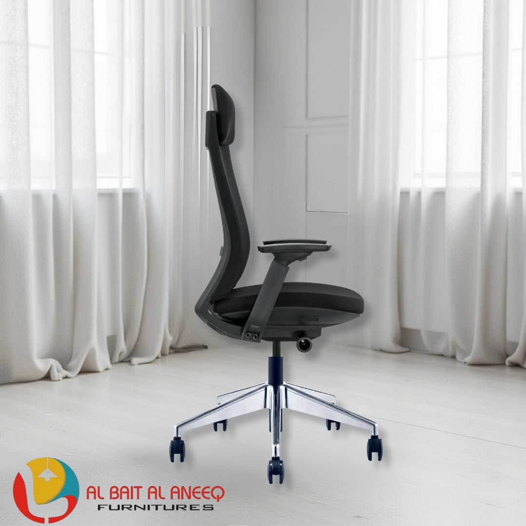 High Back Mesh Chair with Tilt Function & Padded Headrest