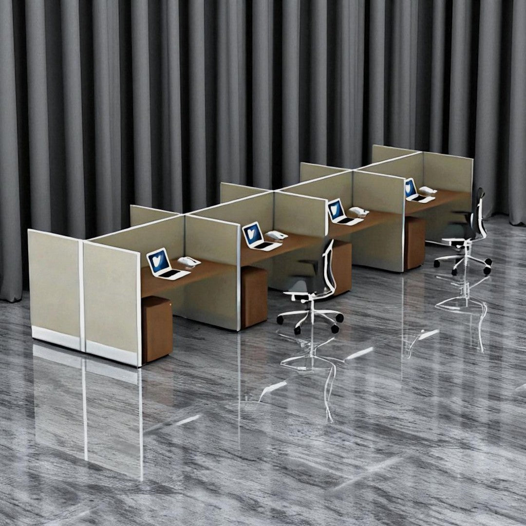 8 way office cubicle workstation