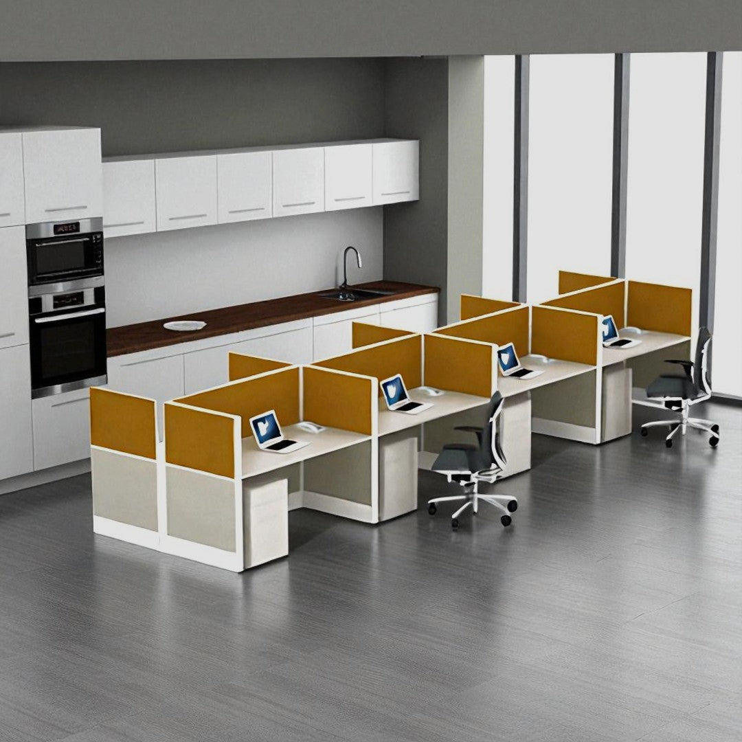 8 way office cubicle workstation