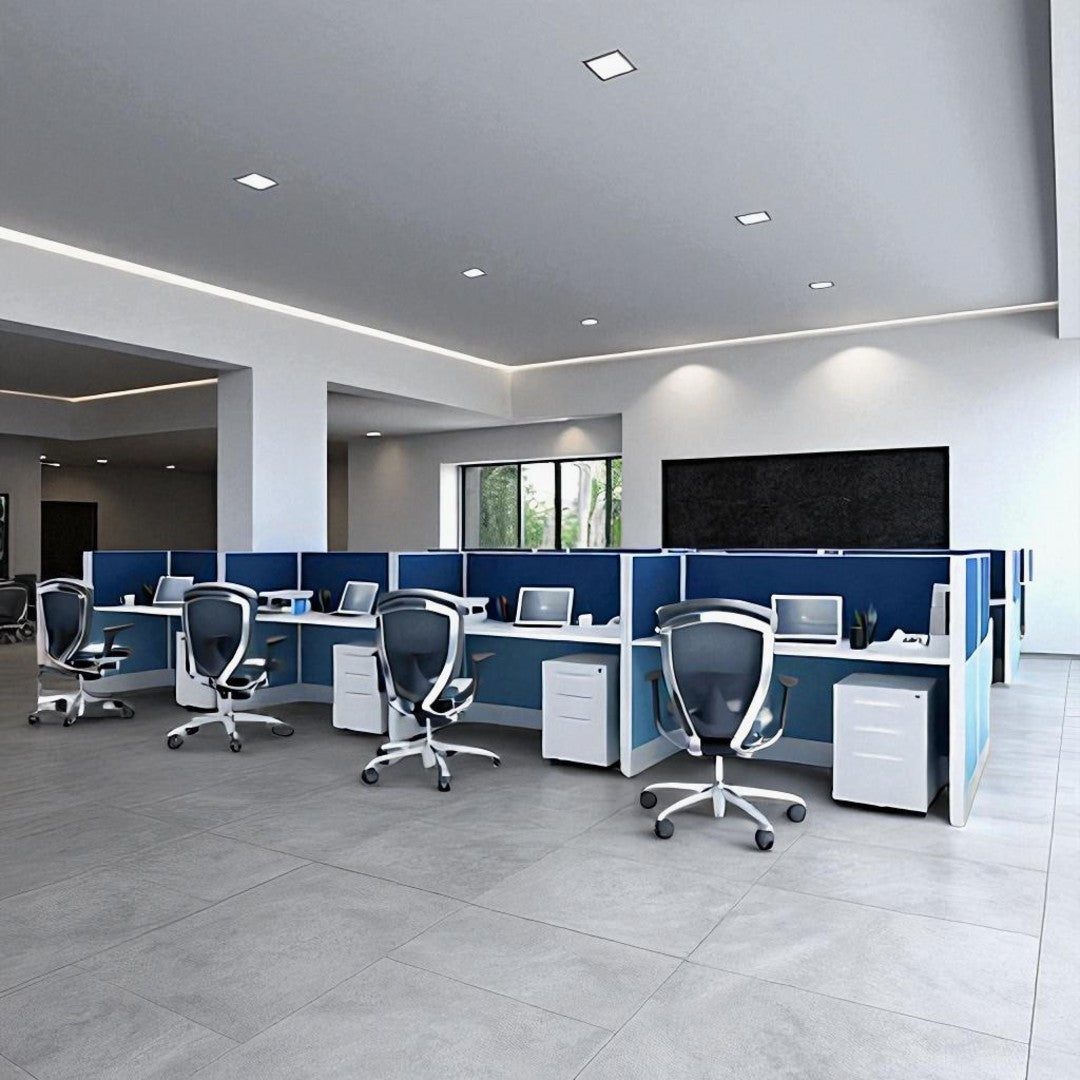 8 way office cubicle workstation