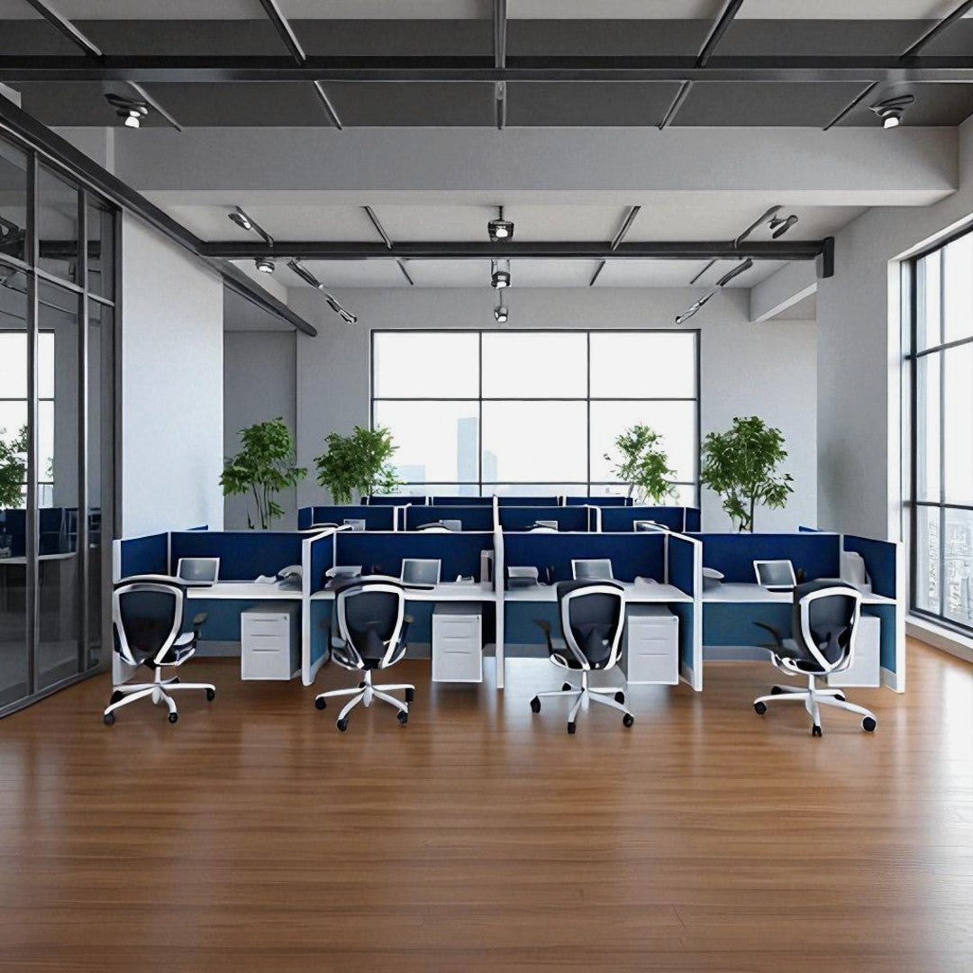 8 way office cubicle workstation