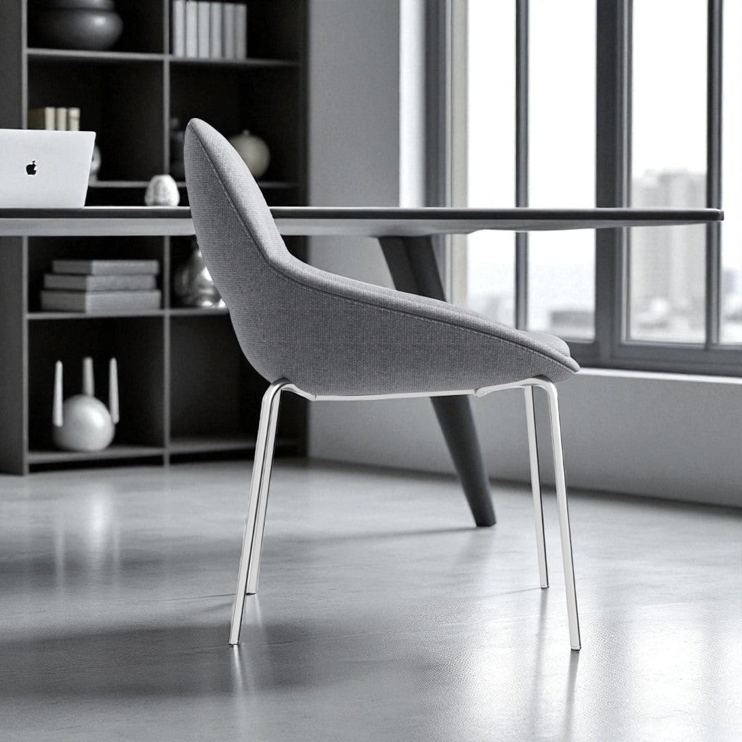 Elegant Grey Training Chair for Office and Learning Spaces