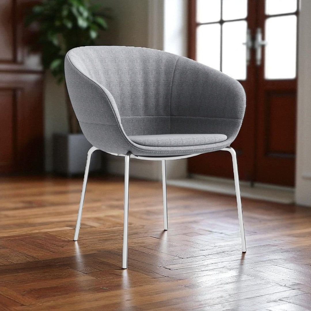 Upholstered Training Room Chair with Metal Frame