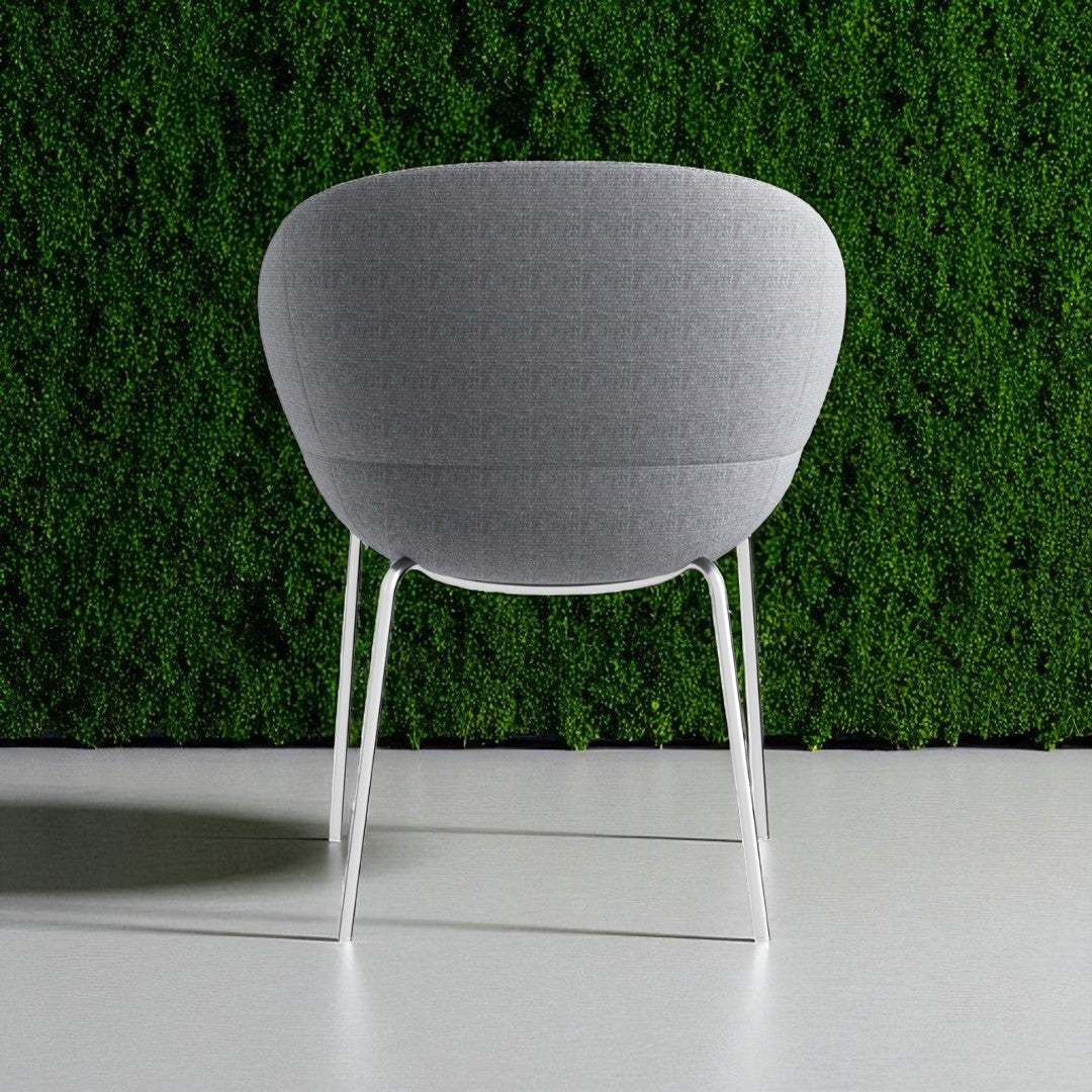 Upholstered Training Room Chair with Metal Frame