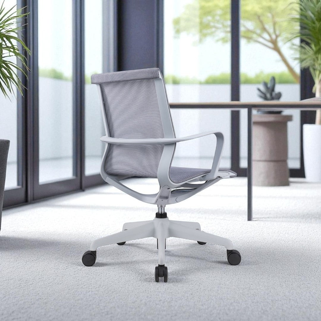Durable Medium Back Office Chair with Adjustable Height