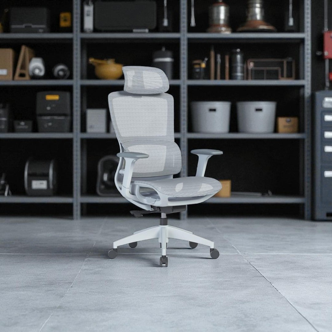 high back grey mesh chair