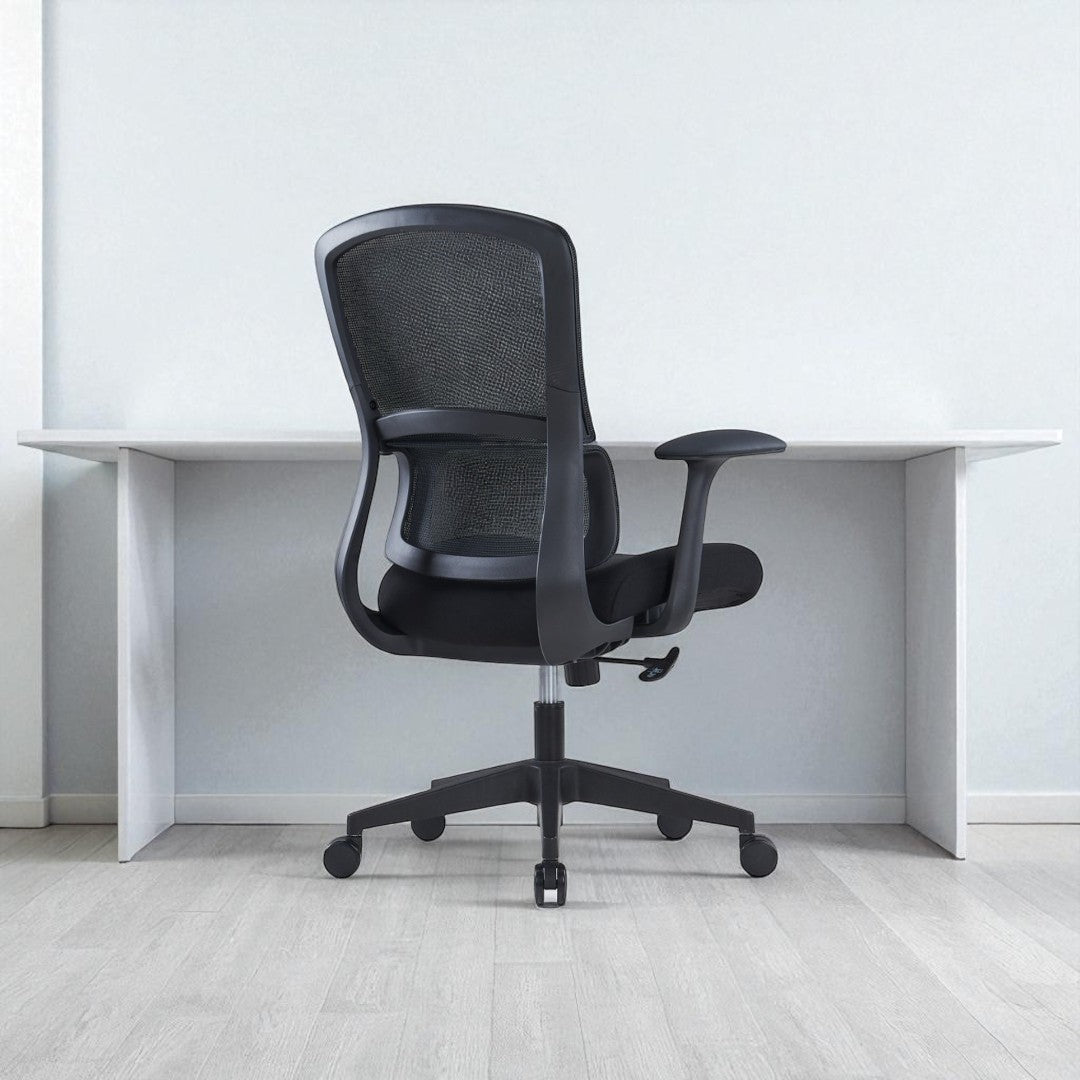 Breathable Mesh Medium Back Office Chair – Black Frame