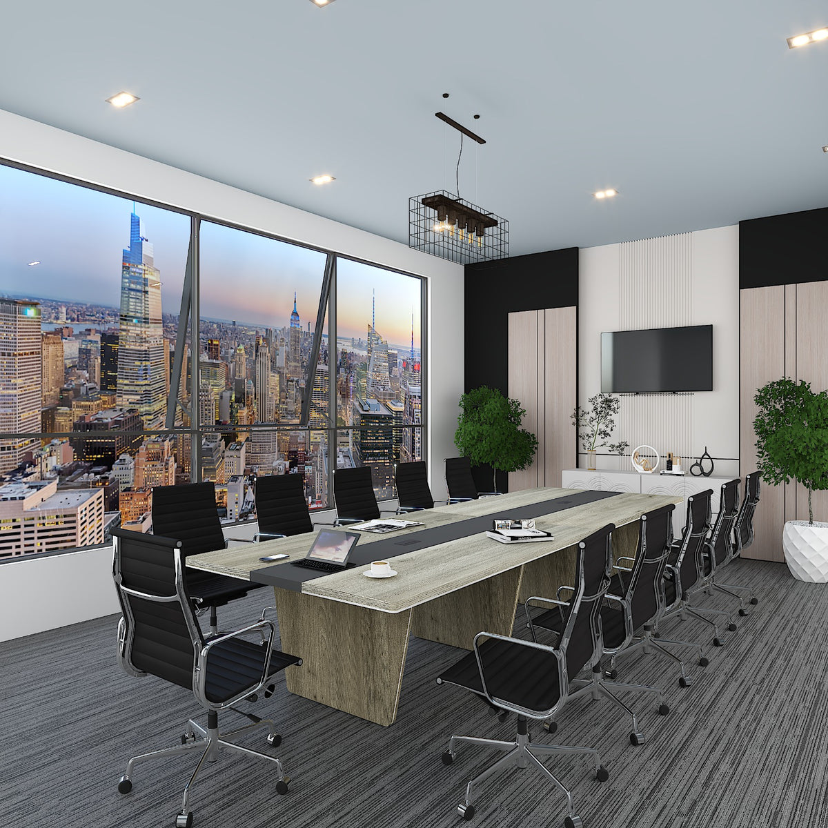 Professional Rectangular Boardroom Table – Ideal for Collaborative ...
