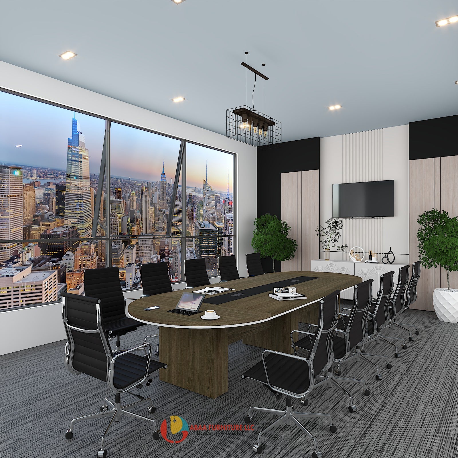 Large Rectangular Conference Table – Perfect for Executive Meetings