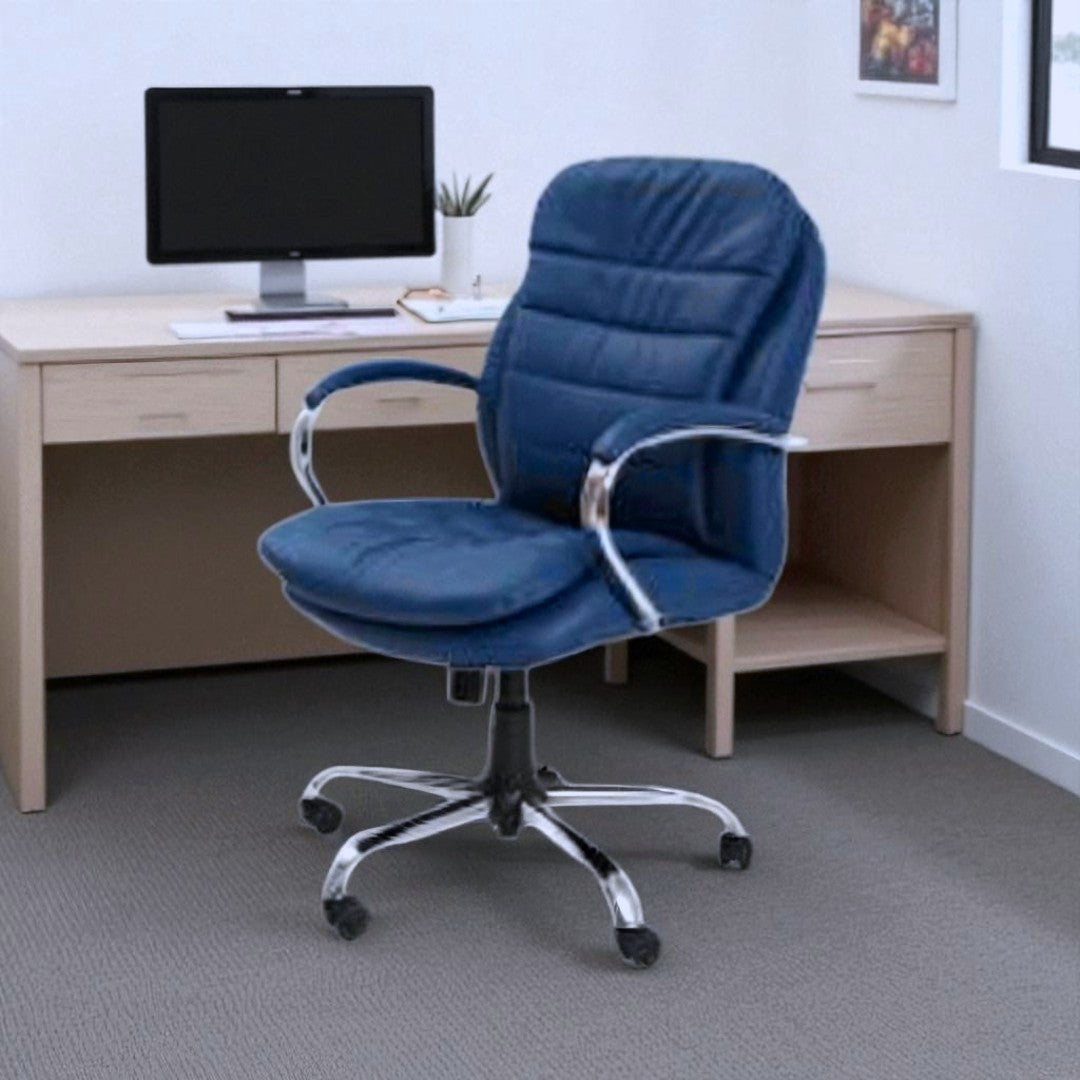 Ergonomic Leather Desk Chair – Executive Seating with Lumbar Support